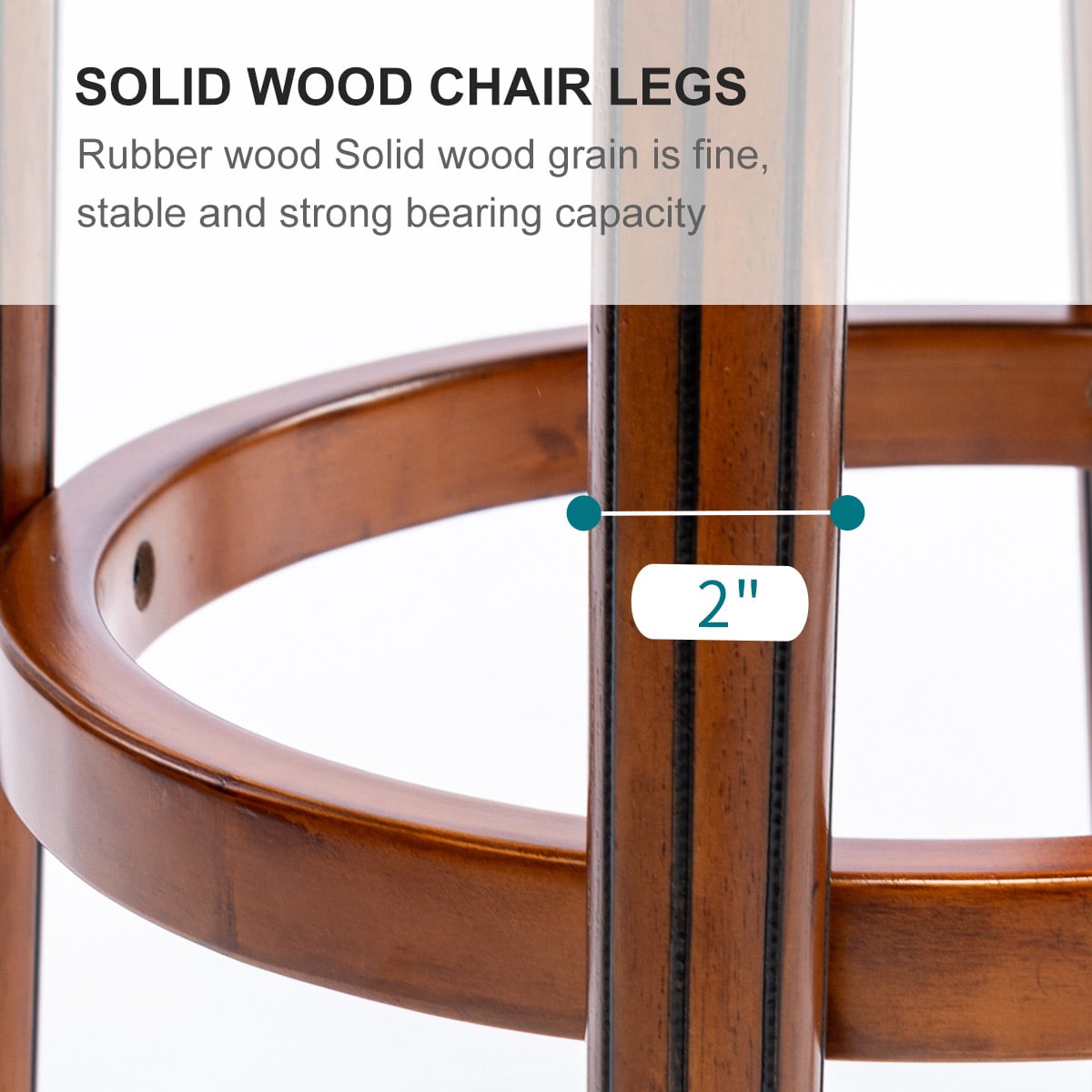 Seat Height 26'' Wooden Swivel Barstool 360 Degrees Swivel Barstools Chair for Home Kitchen Counter 1pc